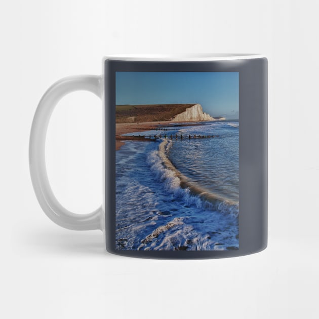 The Seven Sisters from the beach, East Sussex by Avalinart